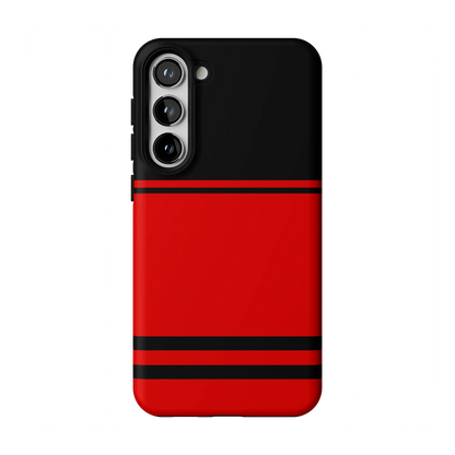 Go Canes | Black & Red Striped Case - Galaxy S23 Plus