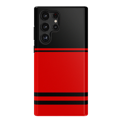 Go Canes | Black & Red Striped Case - Galaxy S22 Ultra