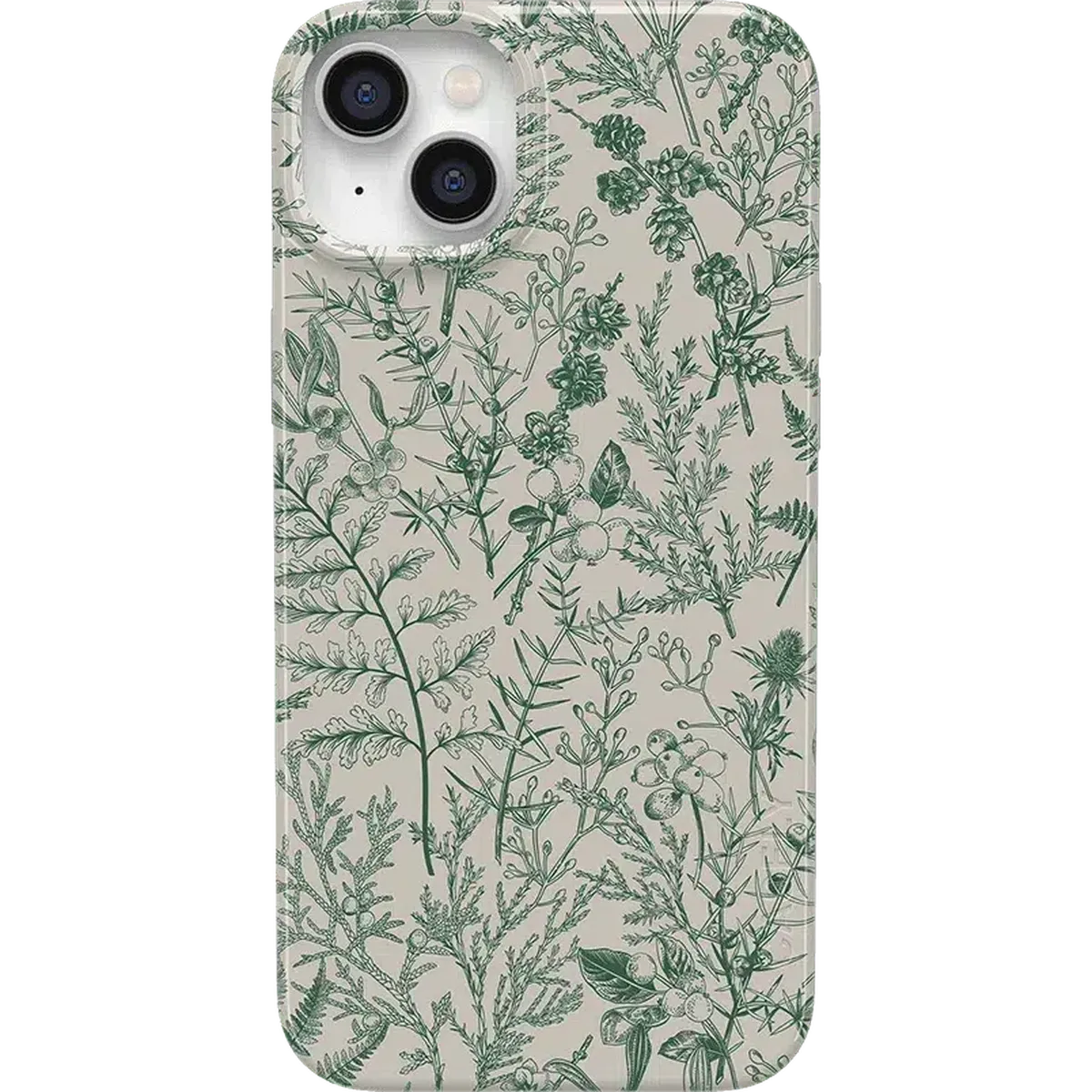 Sage Garden | Green Floral Case iPhone Case get.casely Classic + MagSafe® iPhone 14 Plus