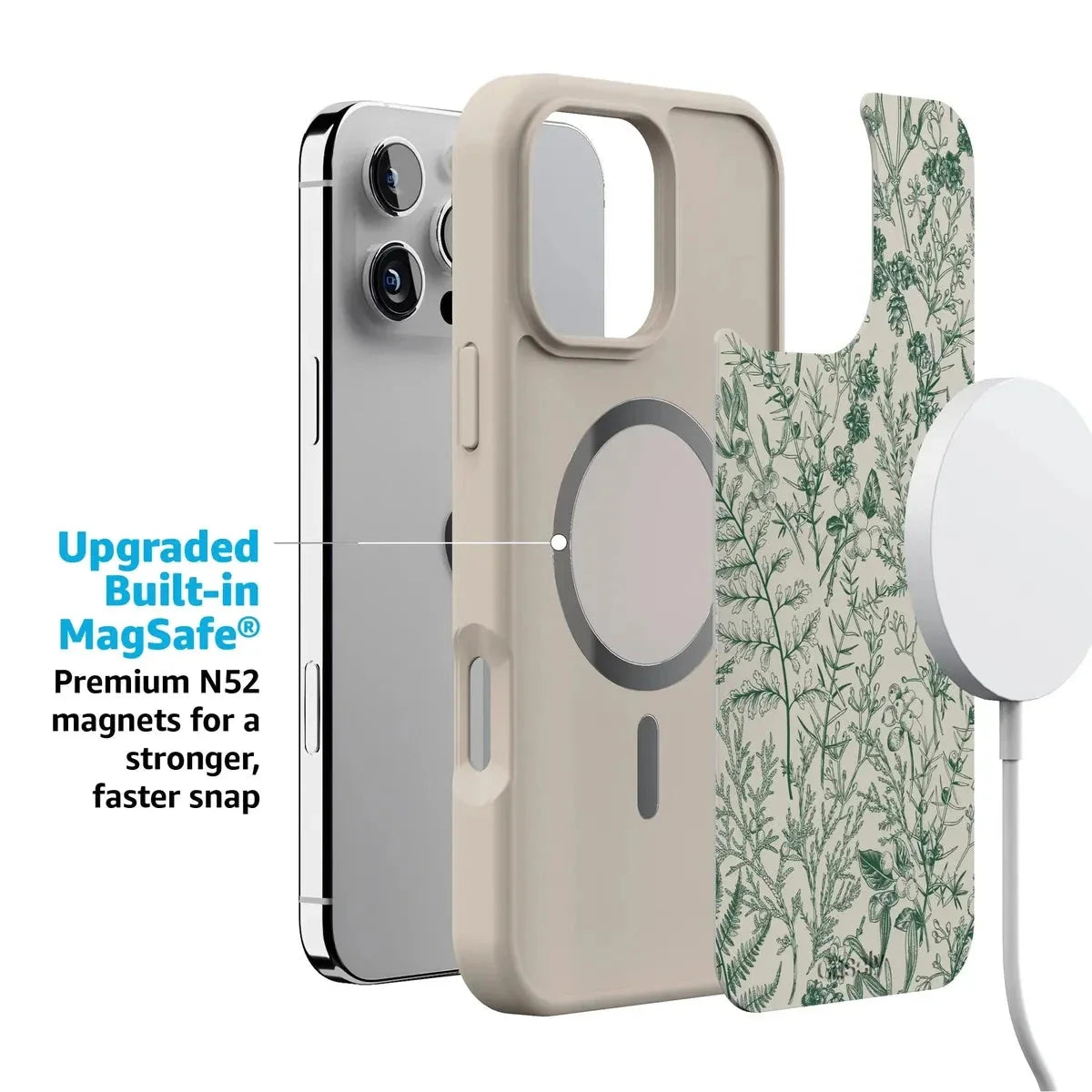 Sage Garden | Green Floral Case iPhone Case get.casely