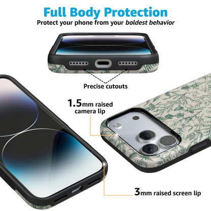 Sage Garden | Green Floral Case iPhone Case get.casely