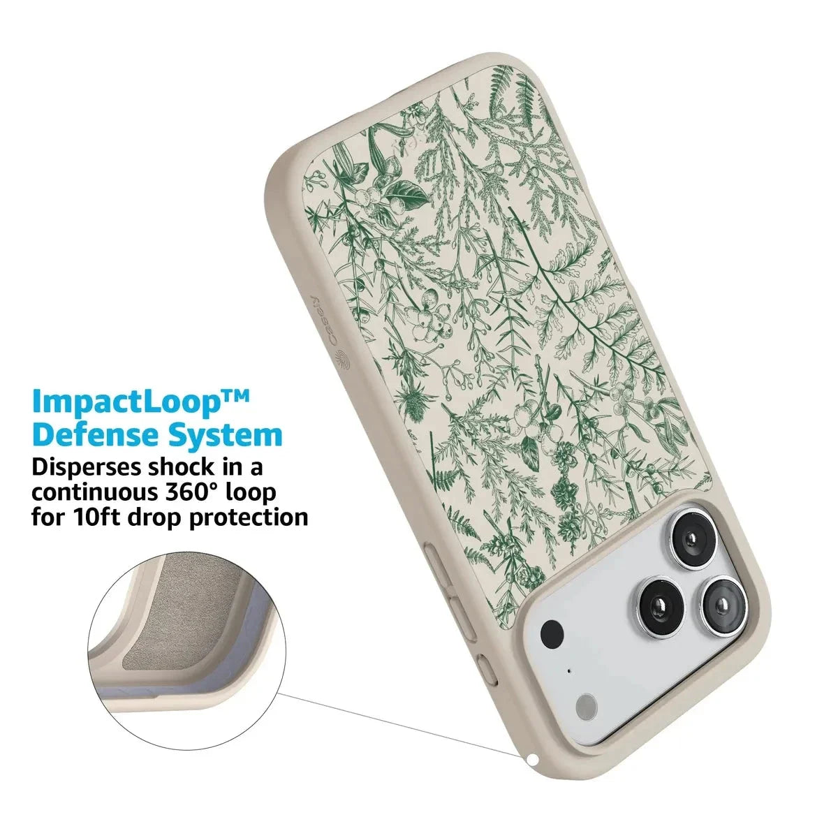 Sage Garden | Green Floral Case iPhone Case get.casely