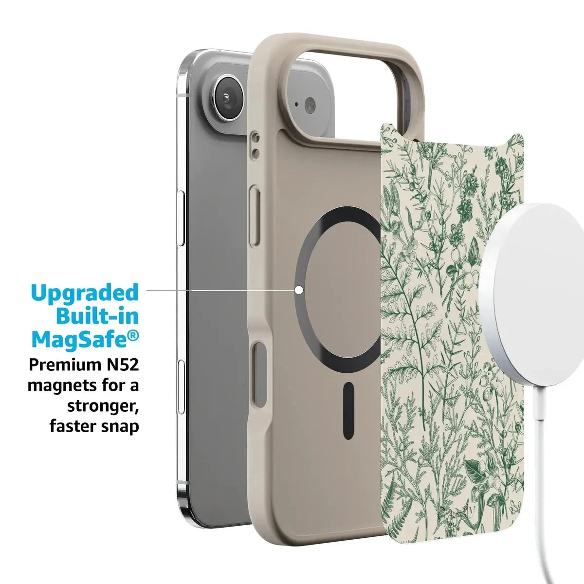 Sage Garden | Green Floral Case iPhone Case get.casely