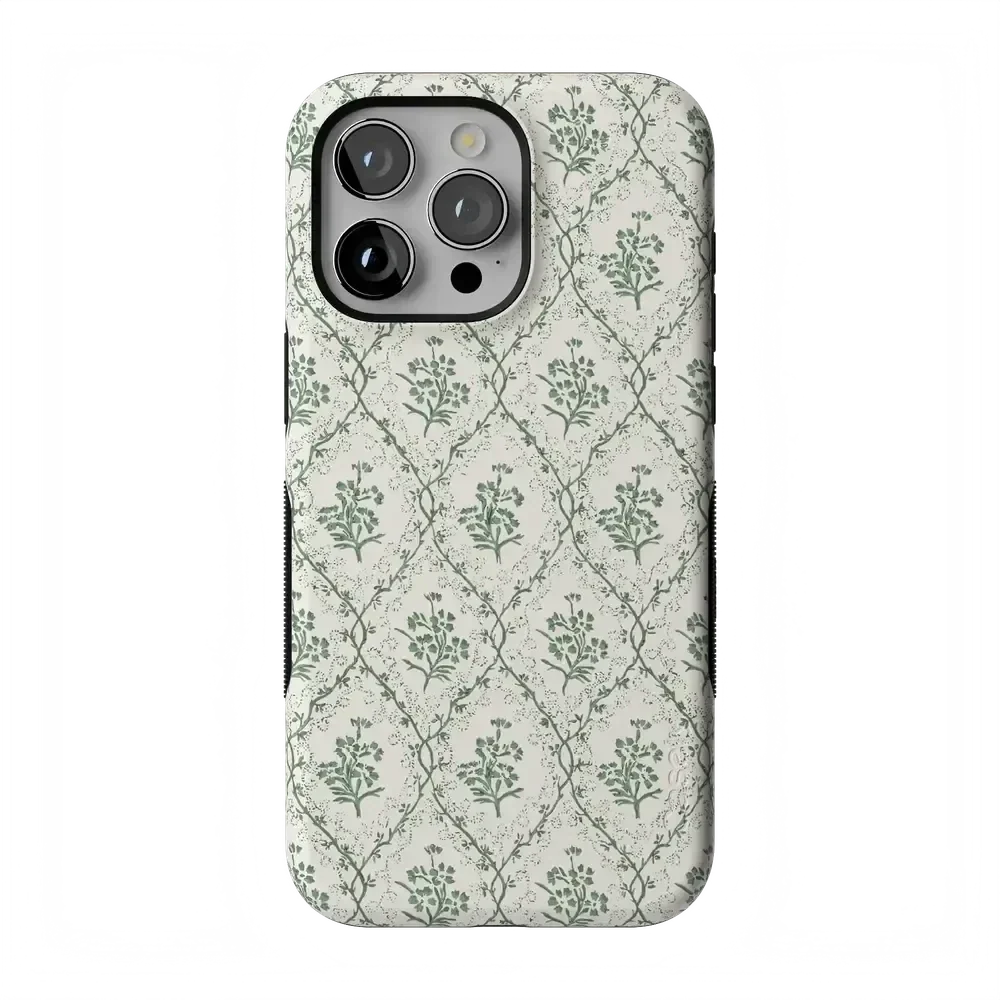 Sage Tapestry | Floral Vines Case iPhone Case get.casely Bold Flex + MagSafe® iPhone 15 Pro Max