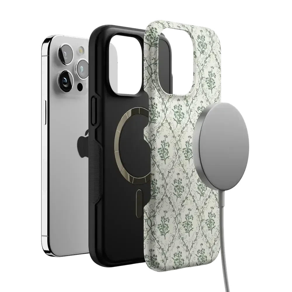 Sage Tapestry | Floral Vines Case iPhone Case get.casely