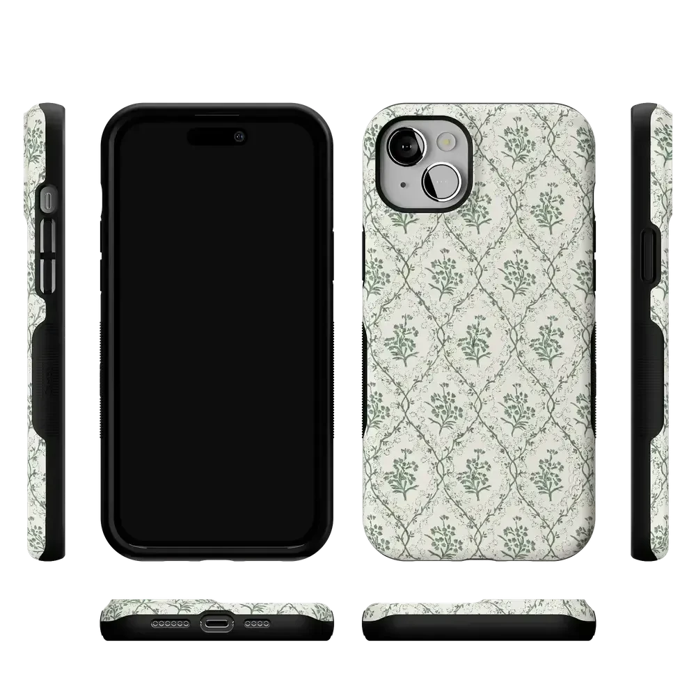 Sage Tapestry | Floral Vines Case iPhone Case get.casely