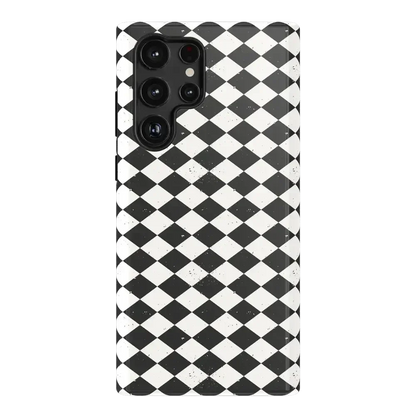 Salem's Hex | Black & White Checkered Case Phone Case get.casely Essential Galaxy S22 Ultra