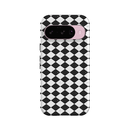 Salem's Hex | Black & White Checkered Case Phone Case get.casely Essential + MagSafe® Google Pixel 10