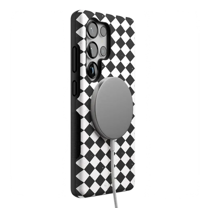 Salem's Hex | Black & White Checkered Case Phone Case get.casely