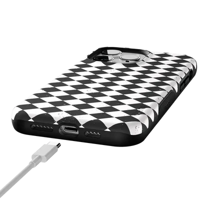 Salem's Hex | Black & White Checkered Case Phone Case get.casely