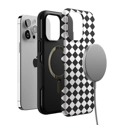Salem's Hex | Black & White Checkered Case Phone Case get.casely