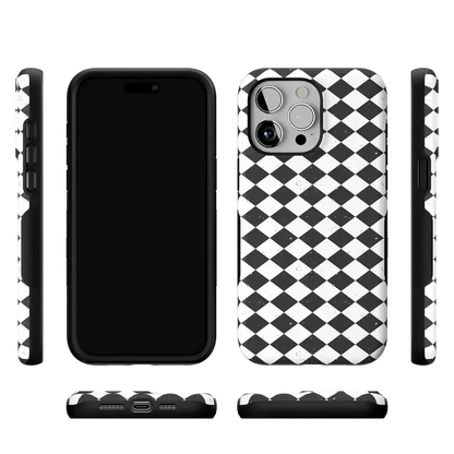 Salem's Hex | Black & White Checkered Case Phone Case get.casely