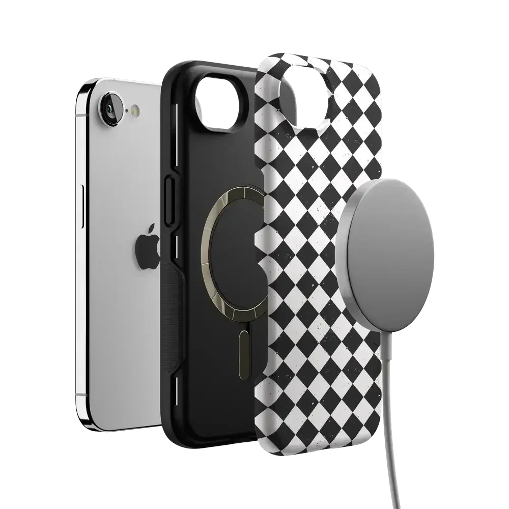 Salem's Hex | Black & White Checkered Case Phone Case get.casely