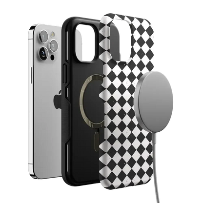 Salem's Hex | Black & White Checkered Case Phone Case get.casely