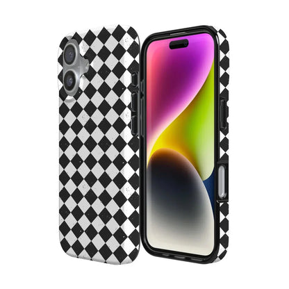Salem's Hex | Black & White Checkered Case Phone Case get.casely