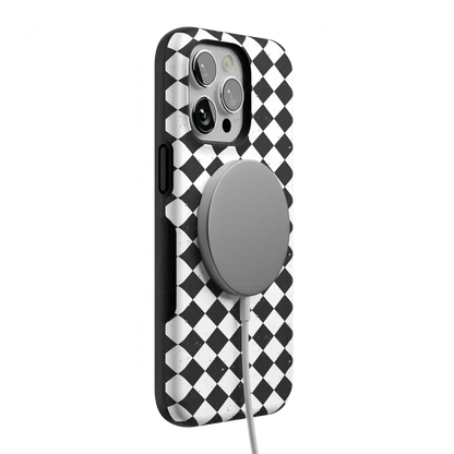 Salem's Hex | Black & White Checkered Case Phone Case get.casely