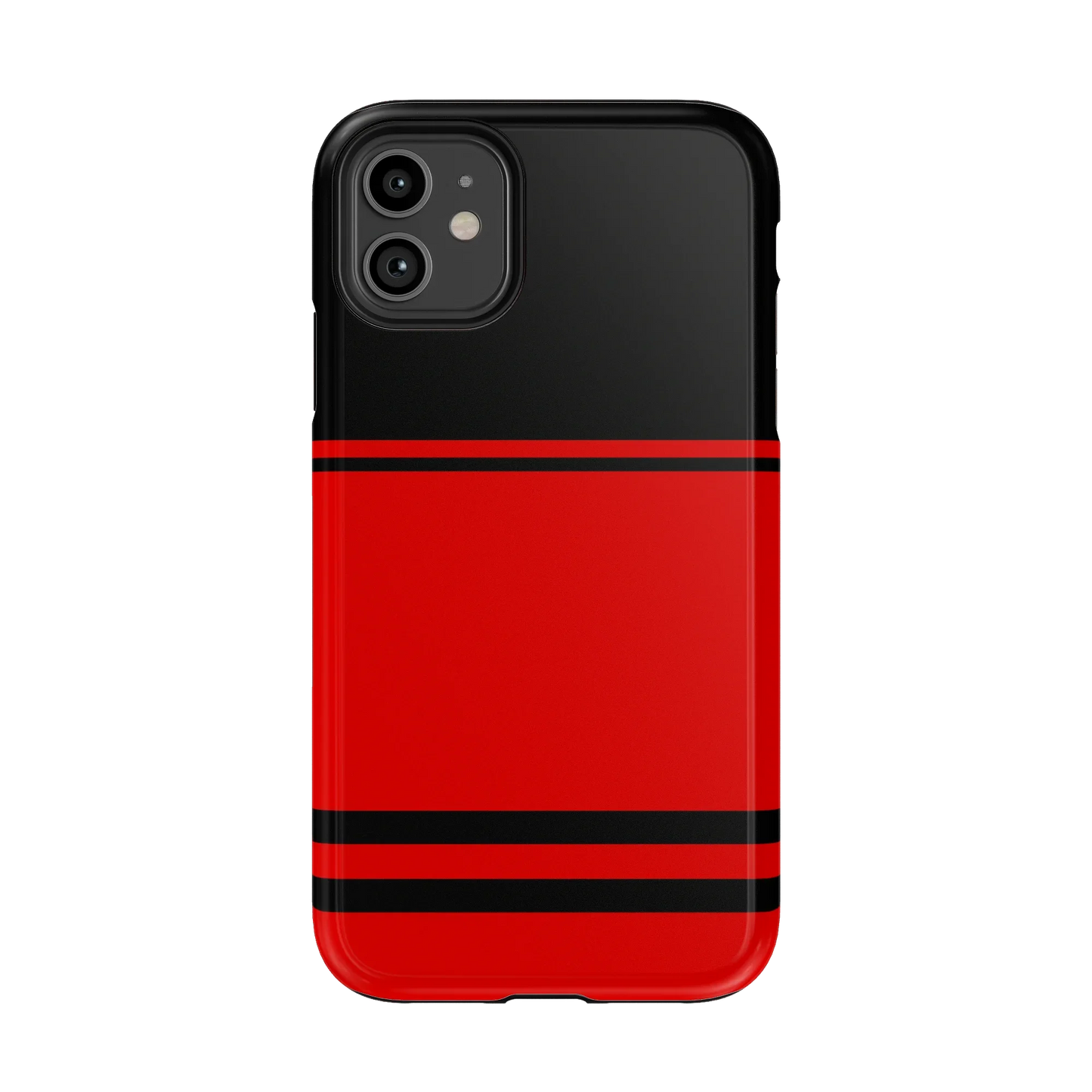 Go Canes | Black & Red Striped Case - iPhone 11