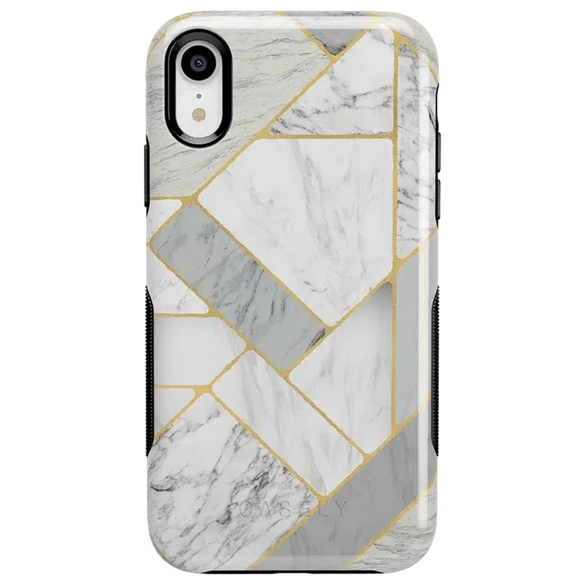 Sharp Lines | Geo White and Gold Marble Case iPhone Case get.casely Bold iPhone XR