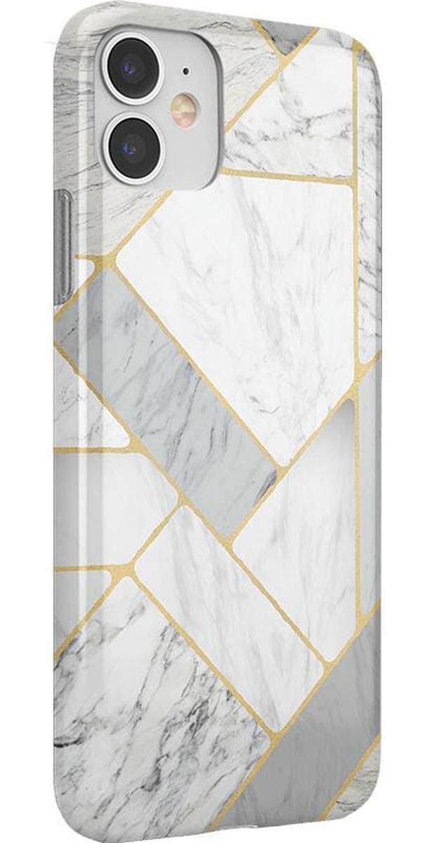 Sharp Lines | Geo White and Gold Marble Case iPhone Case get.casely