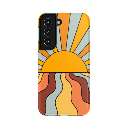 Shine On | Retro Sunset Case iPhone Case get.casely Essential Galaxy S22