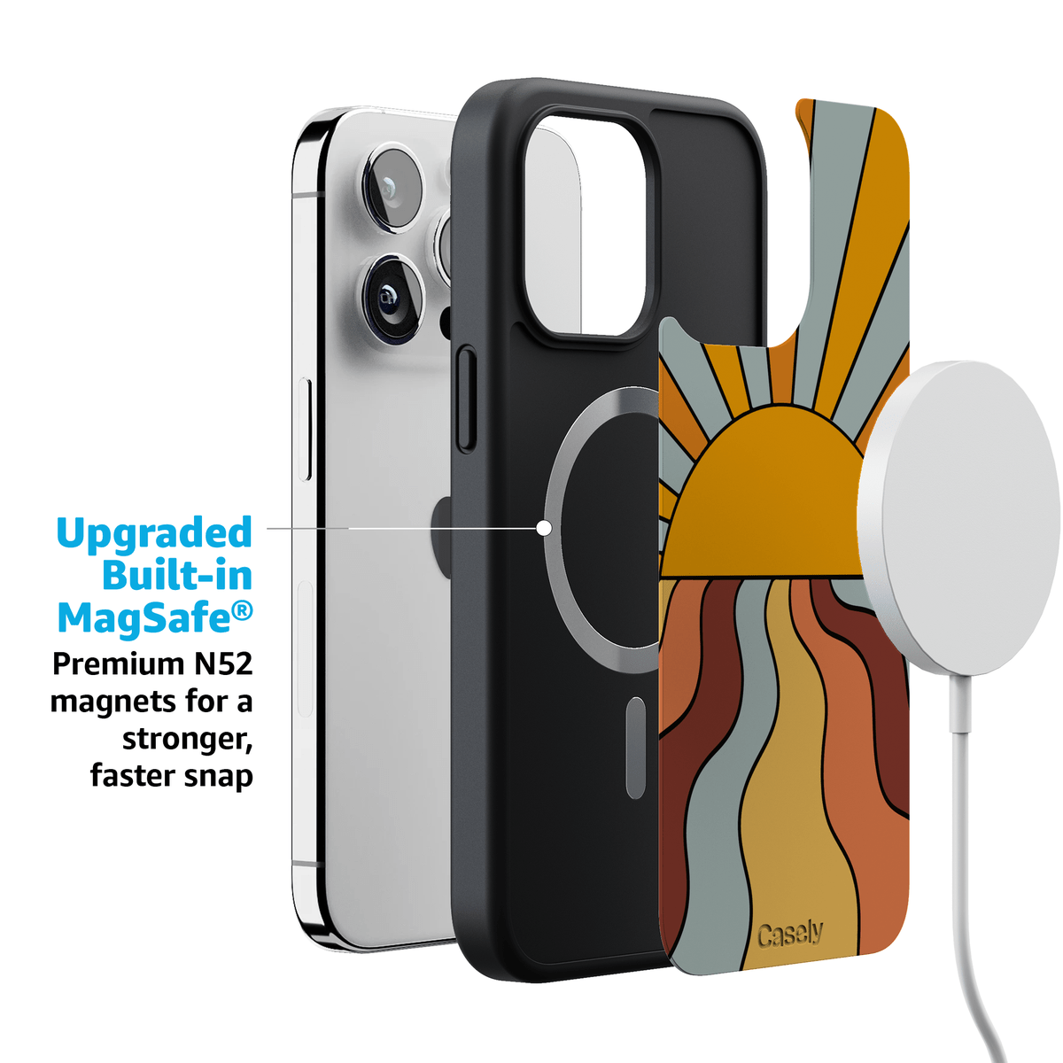 Shine On | Retro Sunset Case iPhone Case get.casely