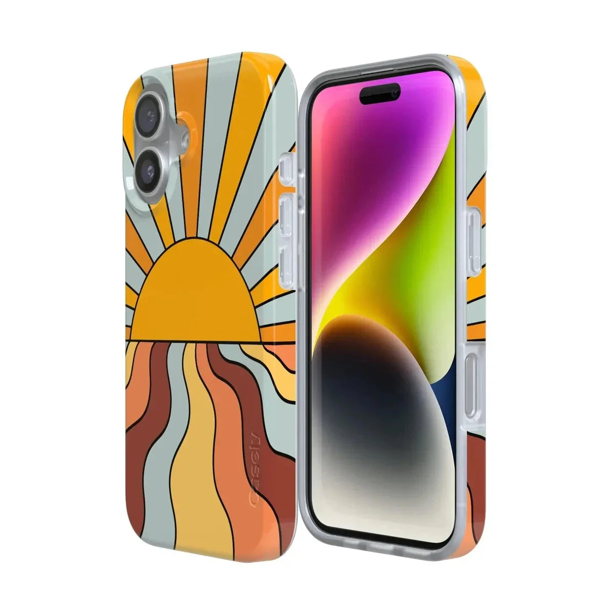 Shine On | Retro Sunset Case iPhone Case get.casely