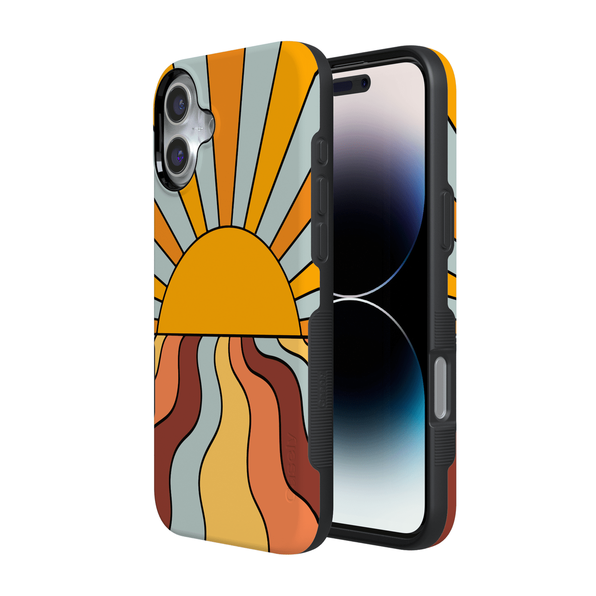 Shine On | Retro Sunset Case iPhone Case get.casely