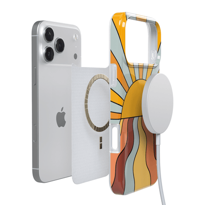 Shine On | Retro Sunset Case iPhone Case get.casely