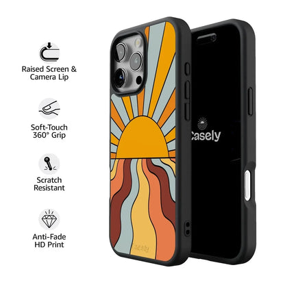 Shine On | Retro Sunset Case iPhone Case get.casely