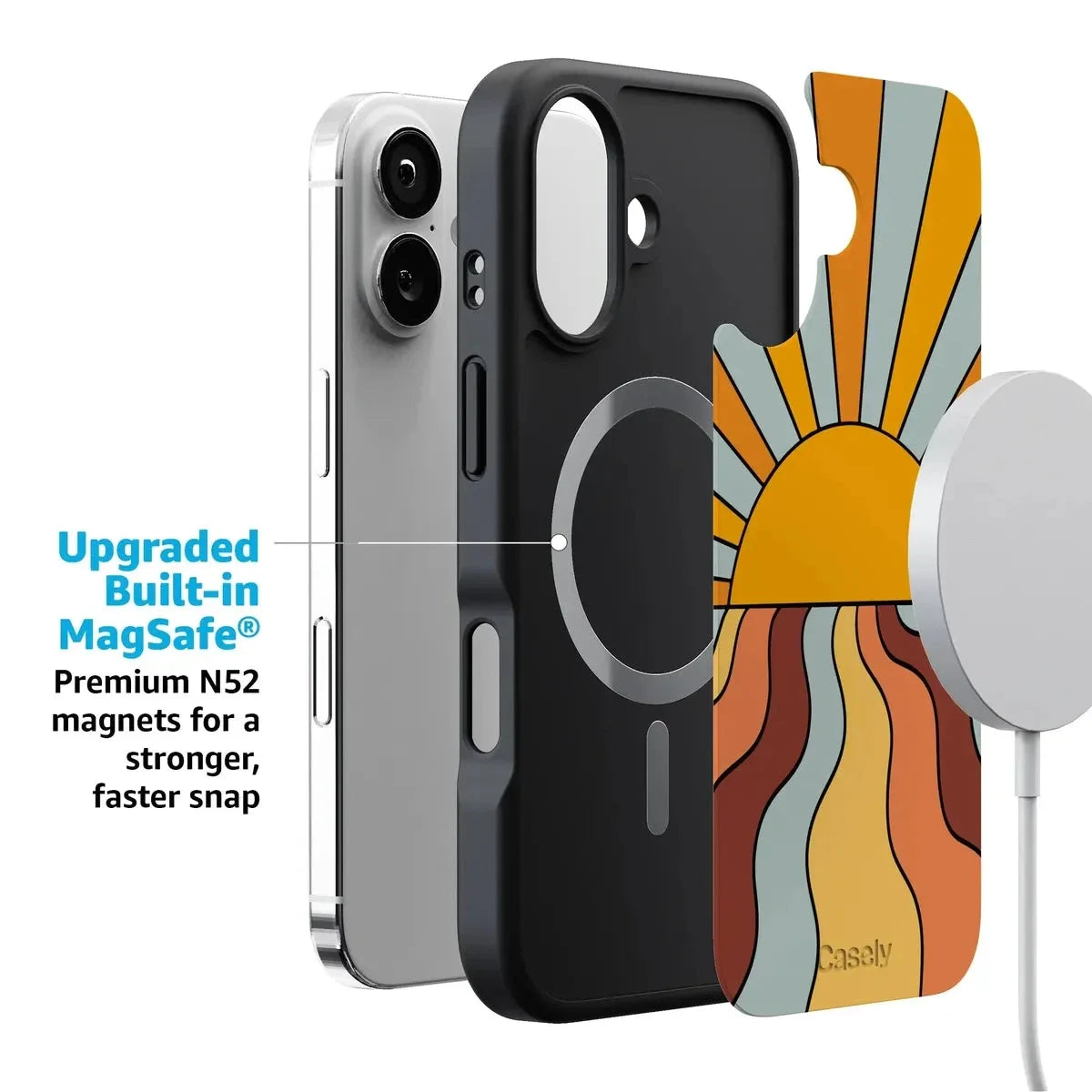 Shine On | Retro Sunset Case iPhone Case get.casely