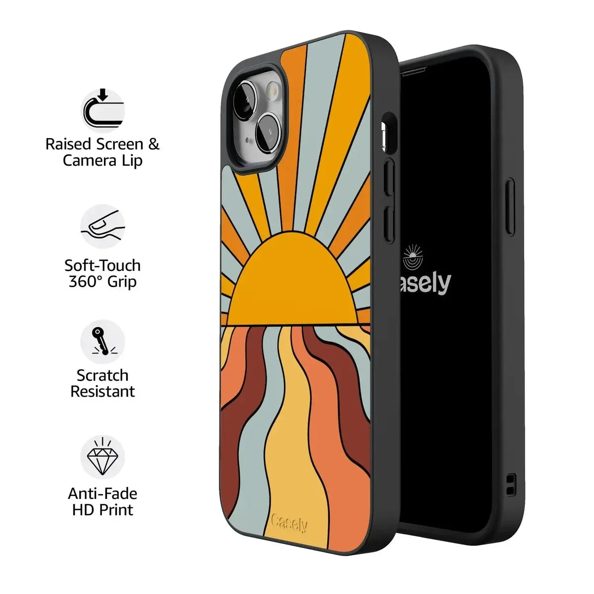 Shine On | Retro Sunset Case iPhone Case get.casely