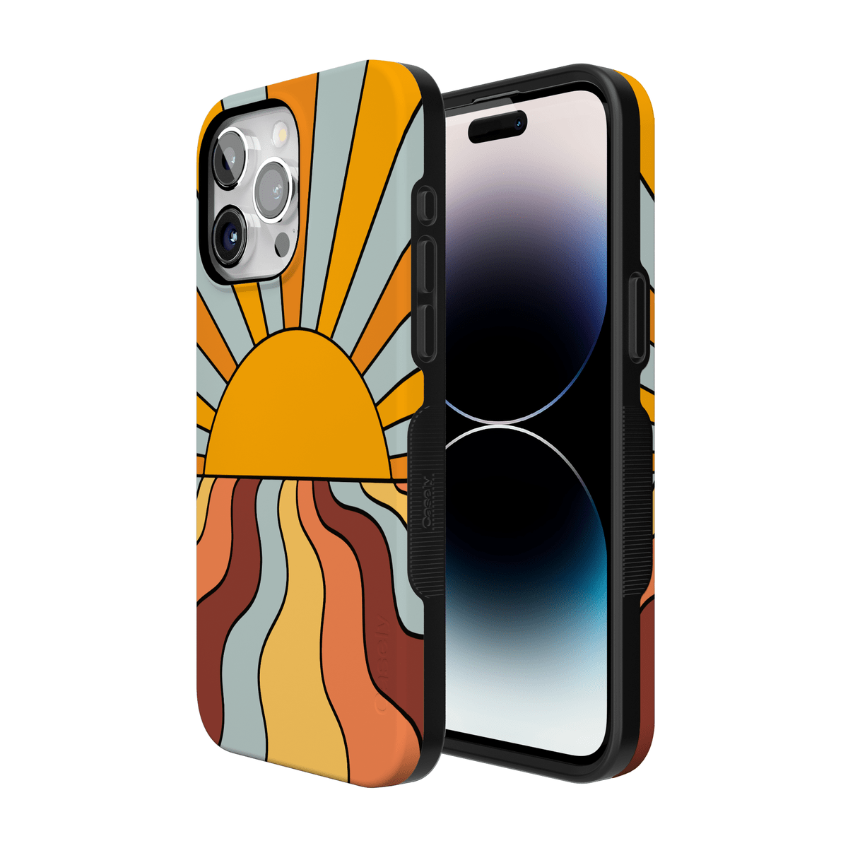 Shine On | Retro Sunset Case iPhone Case get.casely