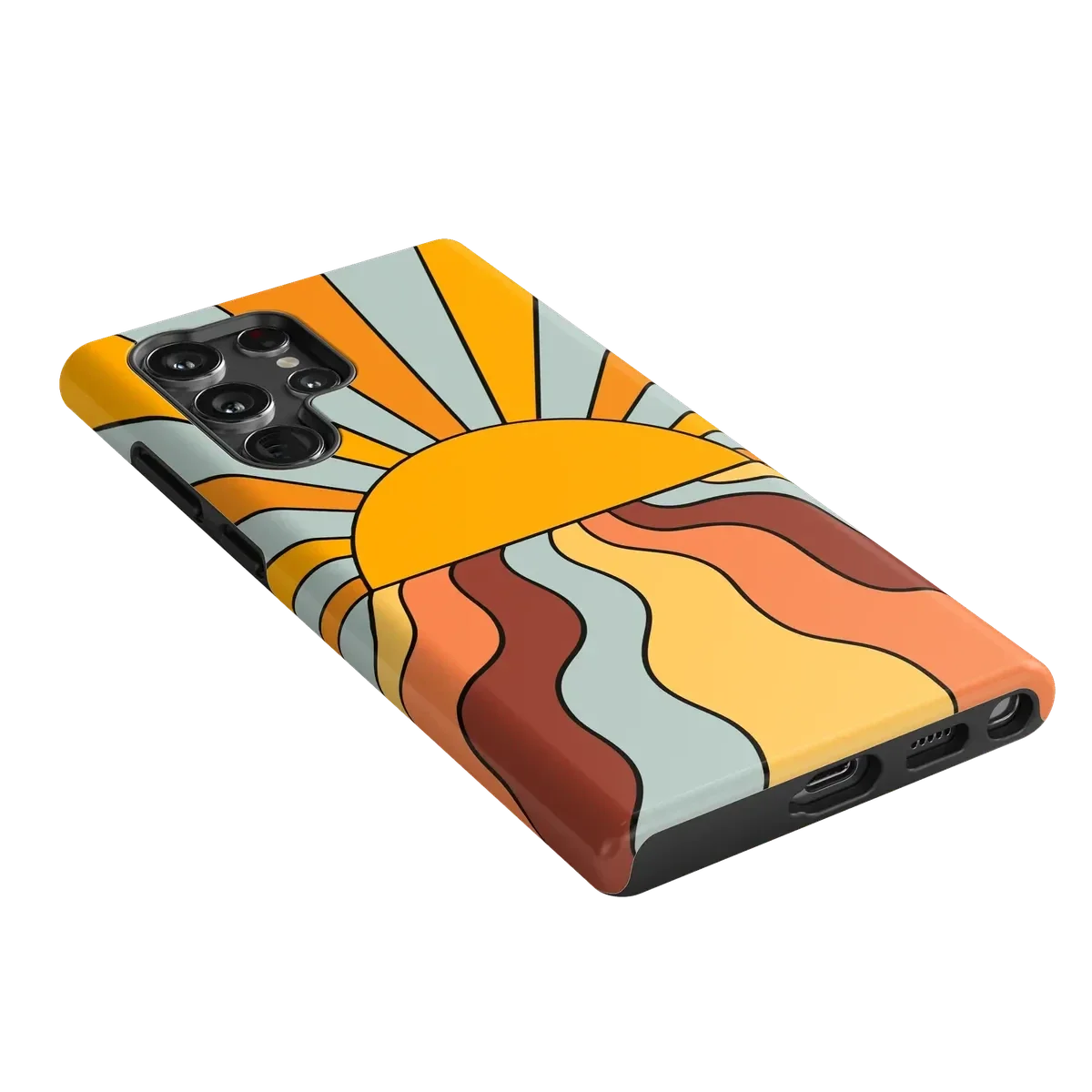 Shine On | Retro Sunset Case iPhone Case get.casely