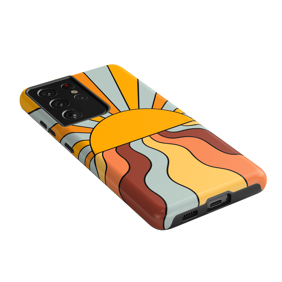 Shine On | Retro Sunset Case iPhone Case get.casely