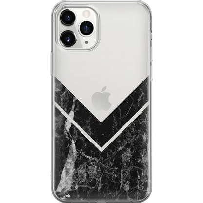 Sleek and Simple | Black Marble V Clear Case iPhone Case get.casely Classic iPhone 11 Pro