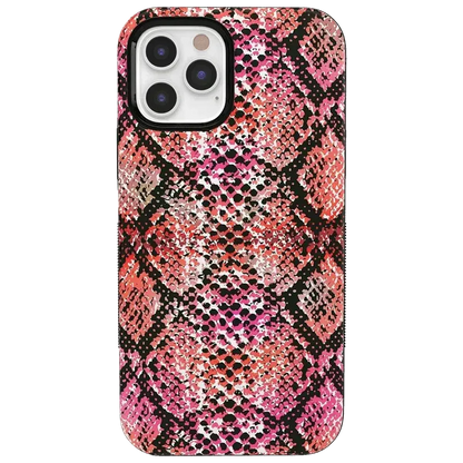 Snake Along | Red Snake Skin Case iPhone Case get.casely Bold iPhone 12 Pro