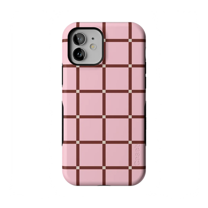 Uptown Gridlock | Pink Checkerboard Case