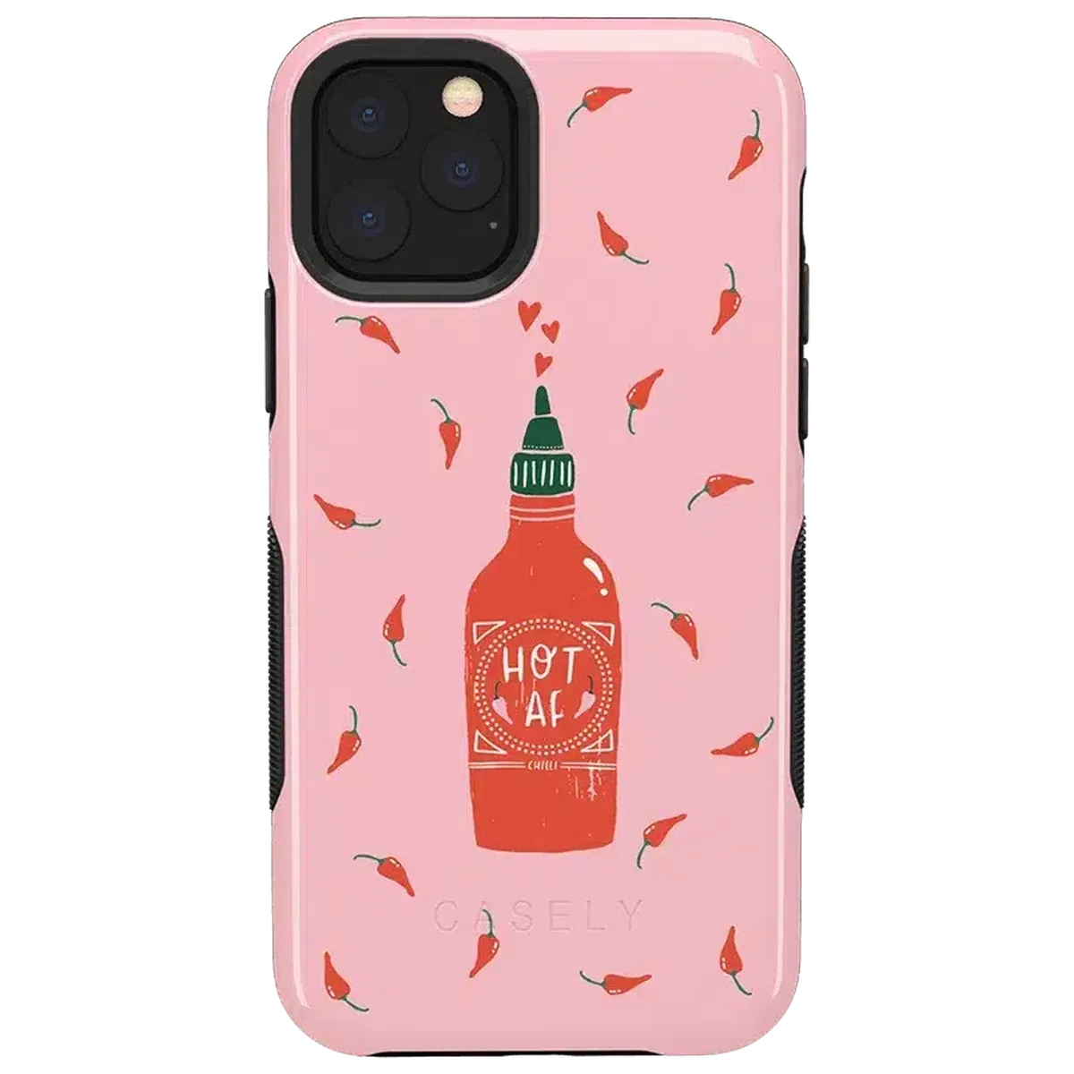 Spicy AF | Pink Chili Hot Sauce Case iPhone Case get.casely Bold iPhone 11 Pro