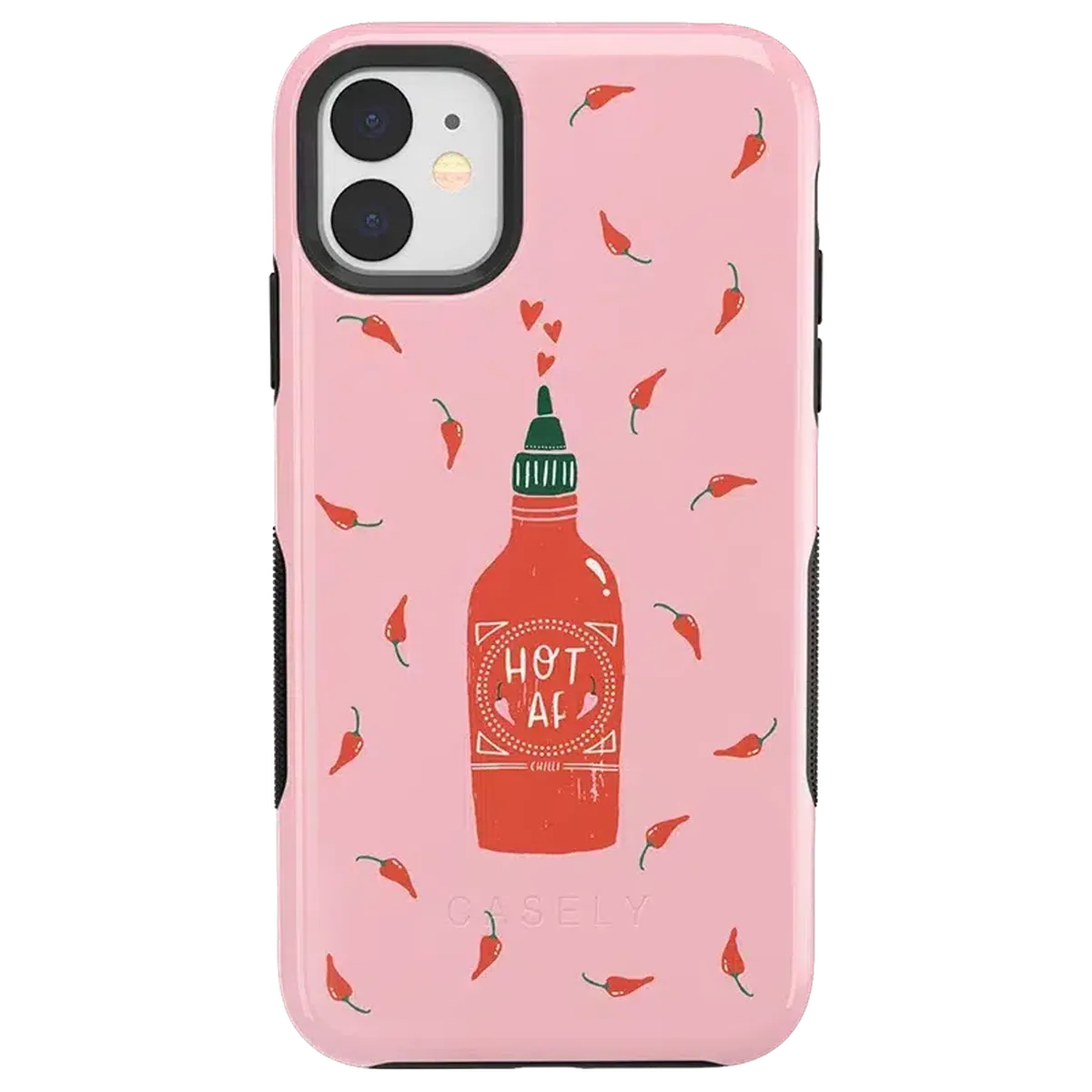 Spicy AF | Pink Chili Hot Sauce Case iPhone Case get.casely