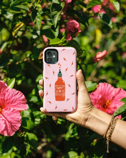 Spicy AF | Pink Chili Hot Sauce Case iPhone Case get.casely