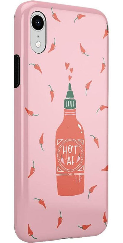 Spicy AF | Pink Chili Hot Sauce Case iPhone Case get.casely