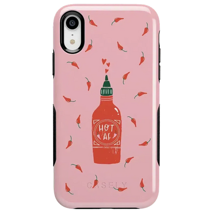 Spicy AF | Pink Chili Hot Sauce Case iPhone Case get.casely