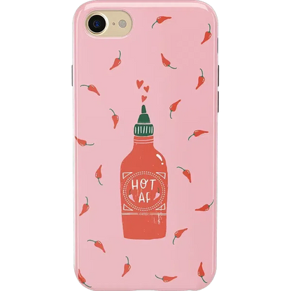 Spicy AF | Pink Chili Hot Sauce Case iPhone Case get.casely