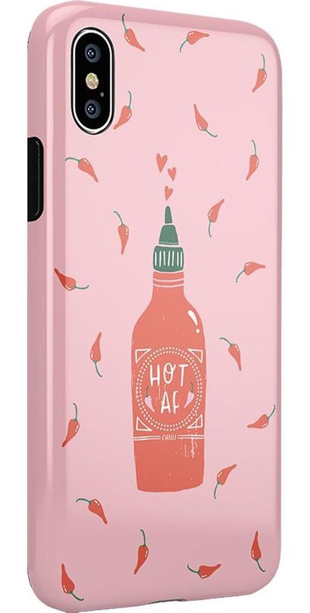 Spicy AF | Pink Chili Hot Sauce Case iPhone Case get.casely