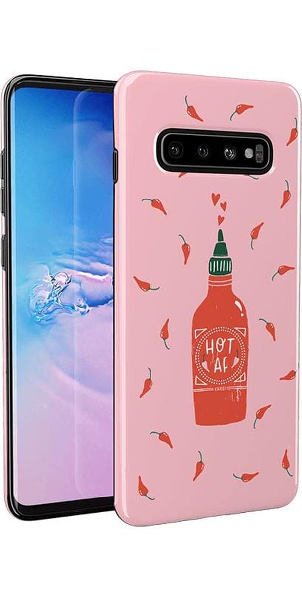 Spicy AF | Pink Chili Hot Sauce Samsung Case Samsung Case get.casely