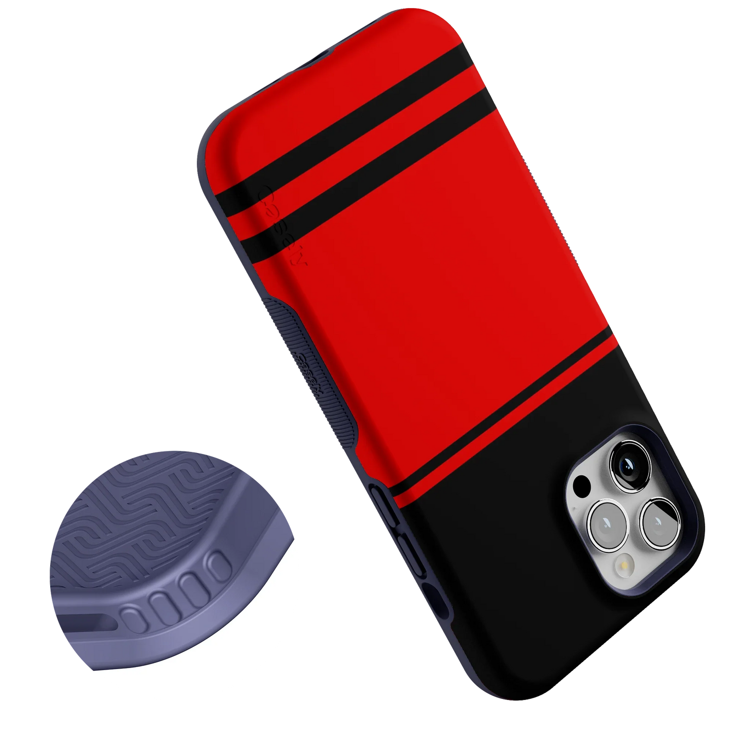 Storm Warning | Black & Red Stripes Case