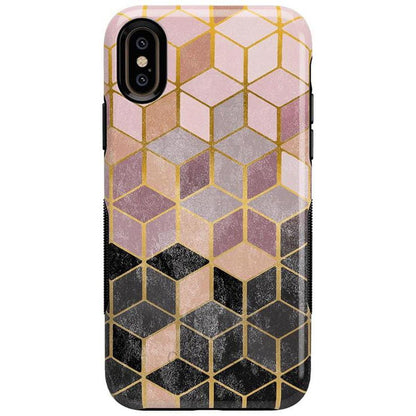 Stepping Up | Geo Rose Gold Marble Case iPhone Case get.casely Bold iPhone XS Max