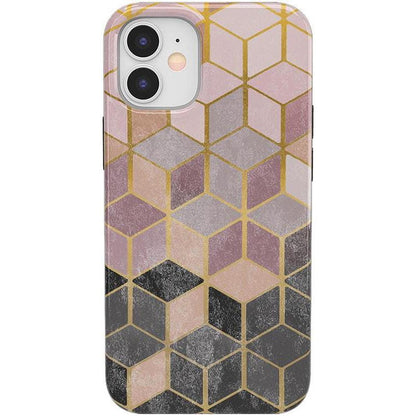 Stepping Up | Geo Rose Gold Marble Case iPhone Case get.casely Classic iPhone 12 Mini