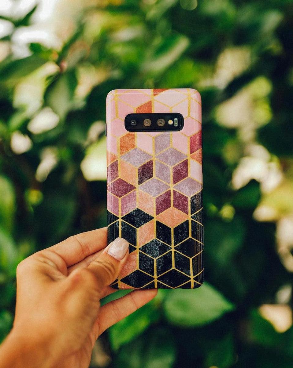 Stepping Up | Geo Rose Gold Marble Samsung Case Samsung Case get.casely