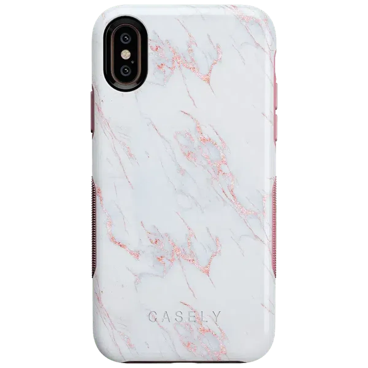 Subtle Blush | White and Pink Marble Case iPhone Case get.casely Bold iPhone XS Max